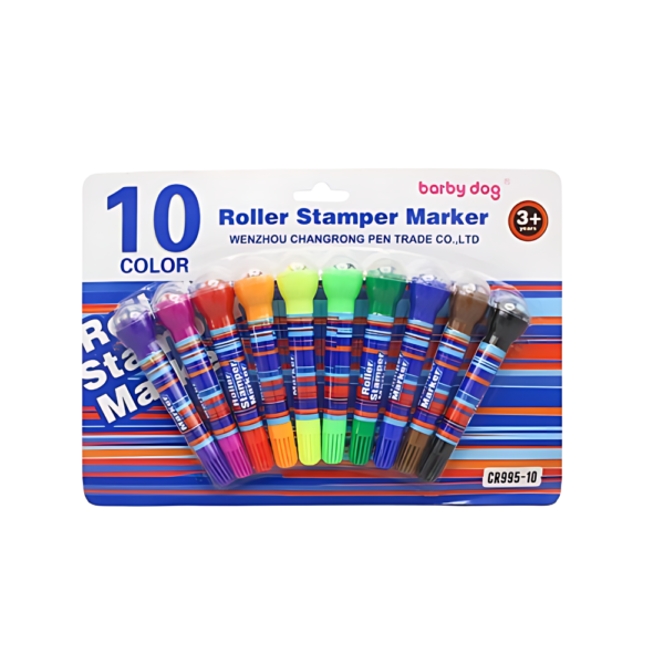 Roller Stamper Marker Set Of 10 Color