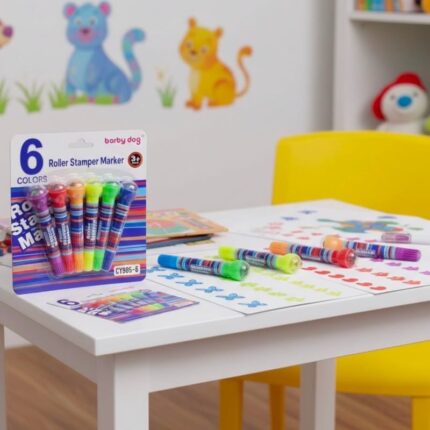 Roller Stamper Marker Set Of 6 Color