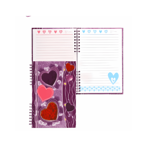 Kids Diary Triple Heart With Lock password