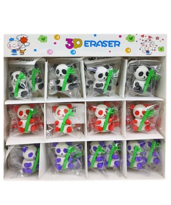 3D Panda Erasers No. 1102 (Set of 36)