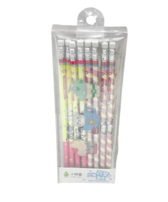 Cartoon Geometry Pencil Set with Scale & Protractor No. 110801 (Set of 10)