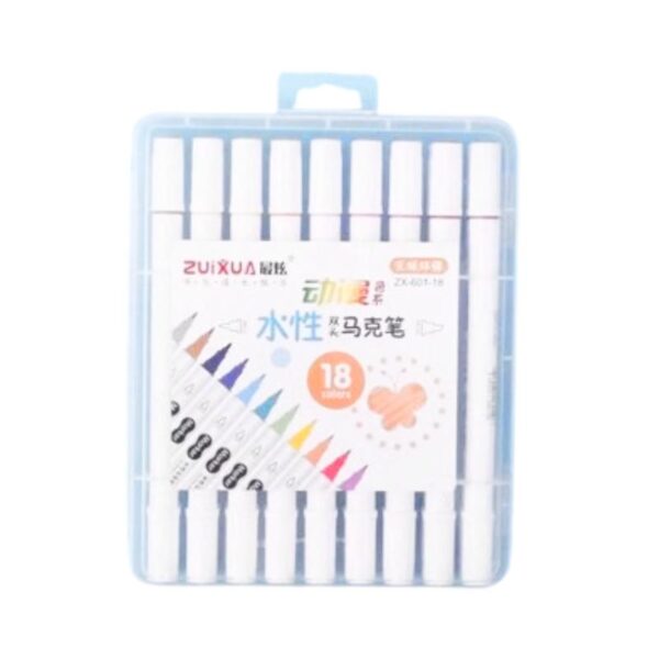 Dual Tip Watercolor Marker No. 601-18 (Set of 18)