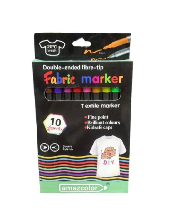 Double-Tip Fabric Markers No. 10752 (Set of 10)