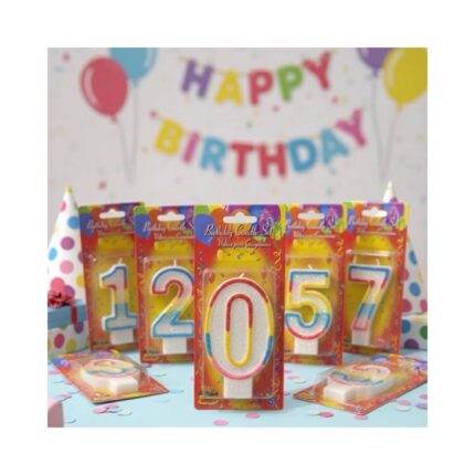 Red Card Number Candle