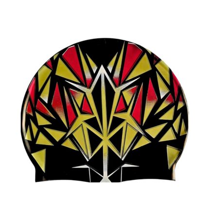 Spider Print Silicone Swimming Cap