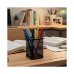 Square Metal Black Pen Stand