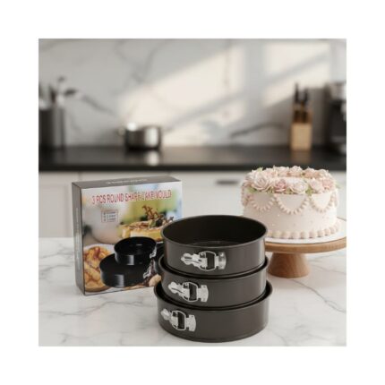 Round Shape Cake Mould ( 3 Pcs)