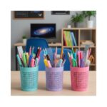 Round Mesh Plastic Pen Stand