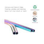 4 Pcs Stainless Steel Straw KK-V-15-7 - Image 2