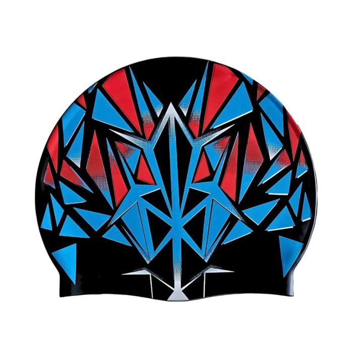 Spider Print Silicone Swimming Cap - Image 3