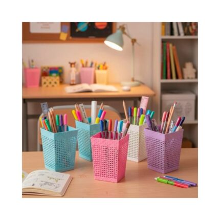 Square Mesh Plastic Pen Stand