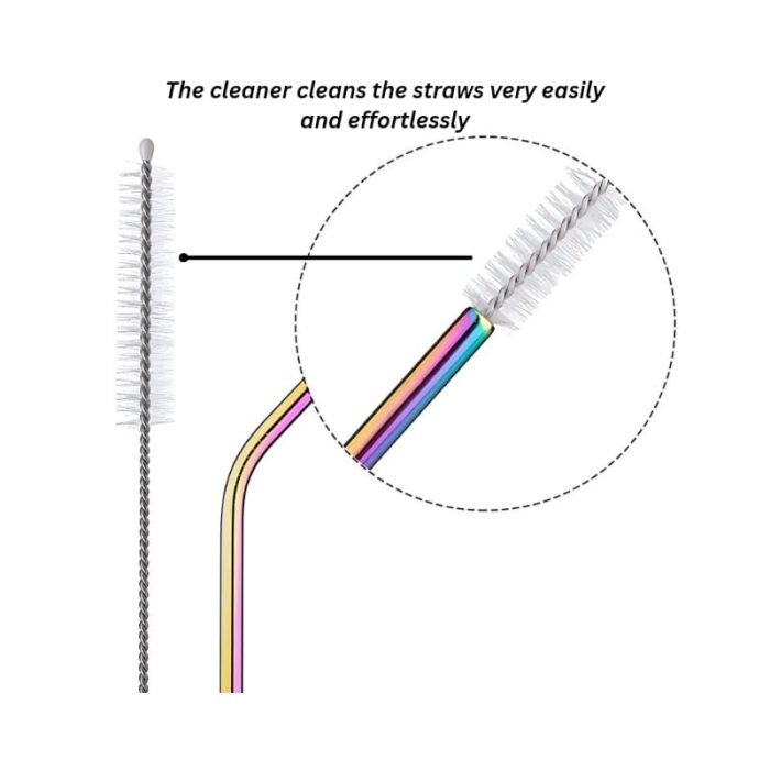 2 Pcs Stainless Steel Straw KK-V-15-6 - Image 3