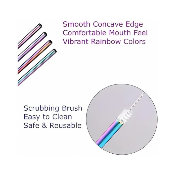 4 Pcs Stainless Steel Straw KK-V-15-7 - Image 3