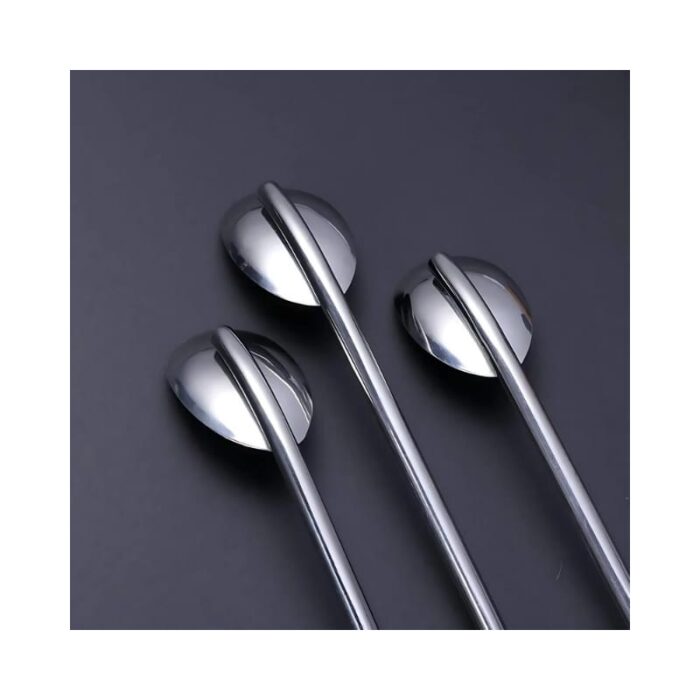 6 Pcs Stainless Steel Spoon Straw No. KK-V-15-5 - Image 5