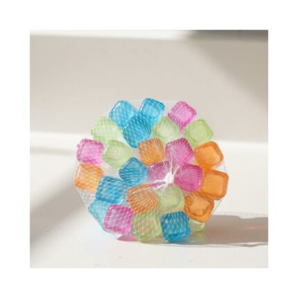 Reusable Square Shape Water-Filled Silicone Ice Cubes 18-Pcs