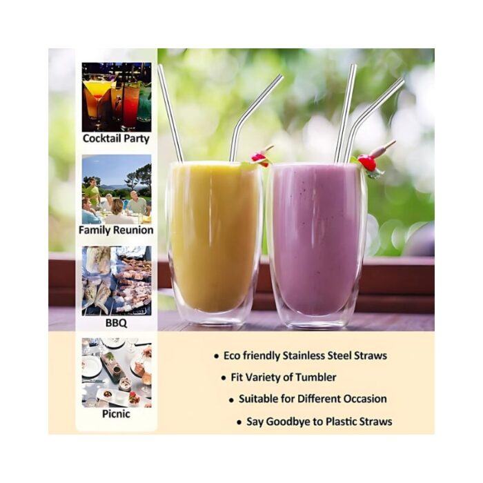 4 Pcs Stainless Steel Straw KK-V-15-8 - Image 3