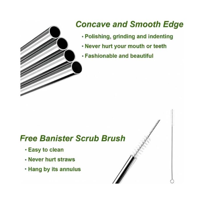 4 Pcs Stainless Steel Straw KK-V-15-8 - Image 4