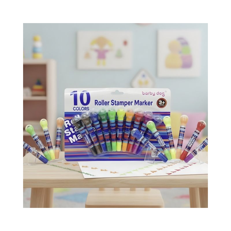 1 10 Pcs Roller Stamper Marker - Image 1