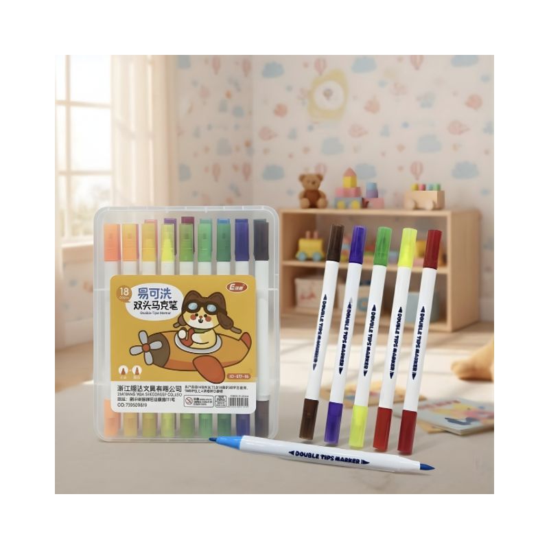 1 Double Tip Marker No. 517 ( 18 Pcs ) - Image 1