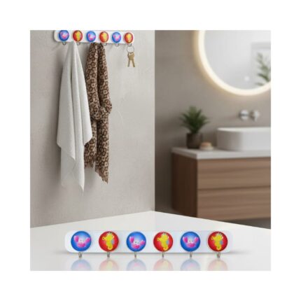 Wall Mount Hook Rack (6 Hooks)