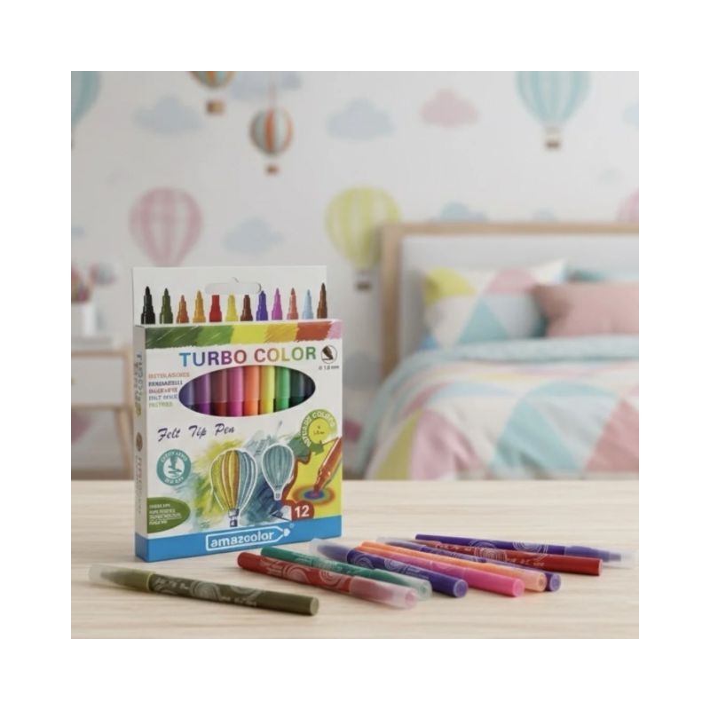 1 Single Tip Color Pen No. 80620 ( 12 Pcs ) - Image 1