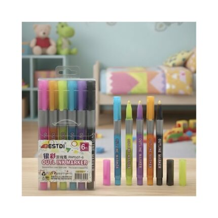Single Tip Outline Pen No. 1507-6 ( 6 Pcs )
