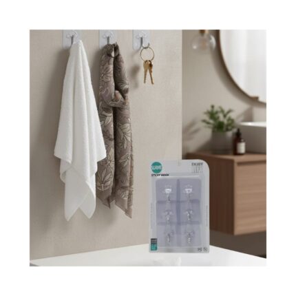 Transparent Wall Hooks (6 Pcs)