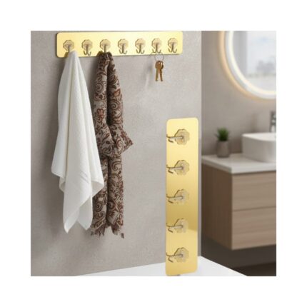 Golden Wall Hook Rack (6 hooks)