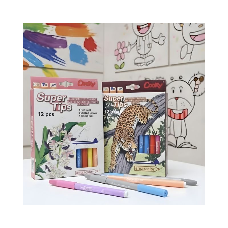 2 Single Tip Washable Marker No. 80733 ( 12 Pcs ) - Image 1