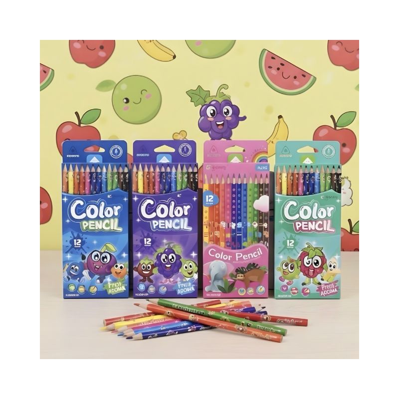3 Fruit Aroma Color Pencil No. 221029-12 ( 12 Color ) - Image 1