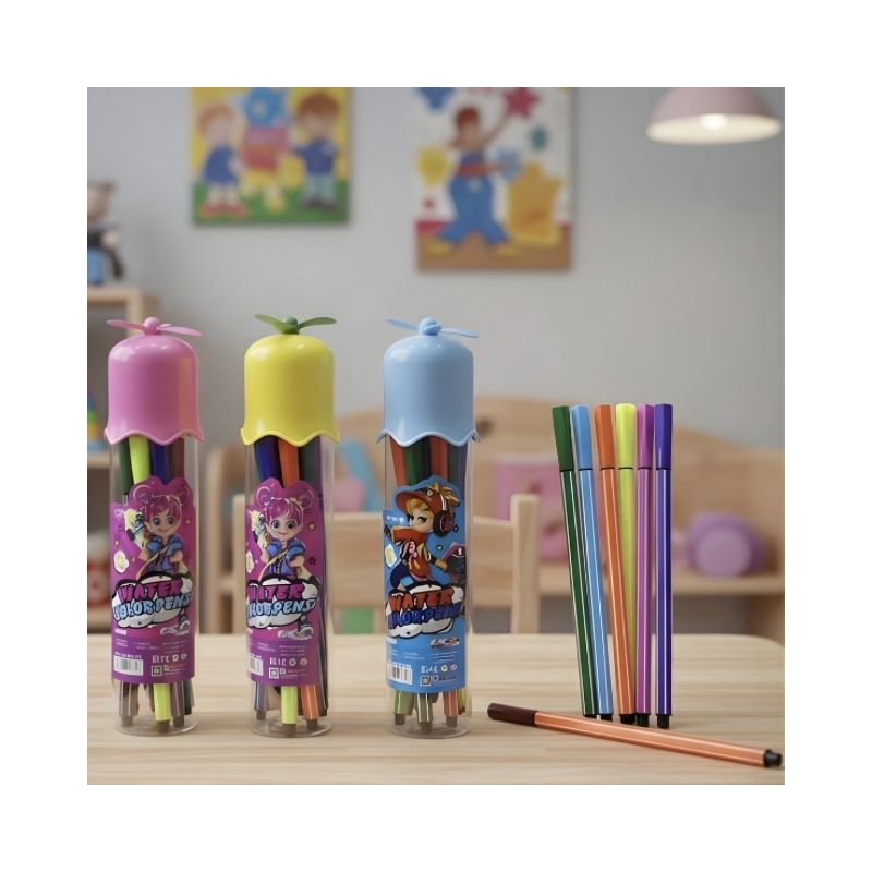 3 Single Tip Color Pen No. 211818 ( 12 Pcs ) - Image 1