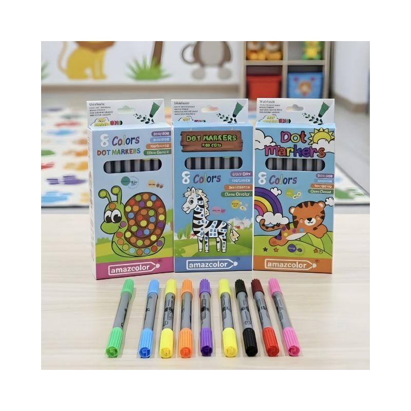 3 Double Tip Dot Marker No. 298133 ( 8 Pcs ) - Image 1