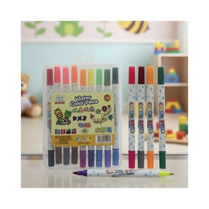 Double Tip Color Pen No. 8059 ( 9 Pcs/ 18 Color )