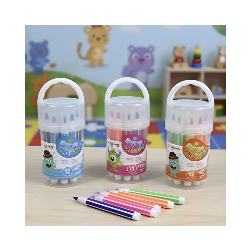 5 Single Tip Color Pen No. 201803 ( 12 Pcs ) - Image 1