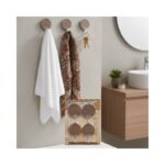 Wood Finish Wall Hooks (pack of 4)
