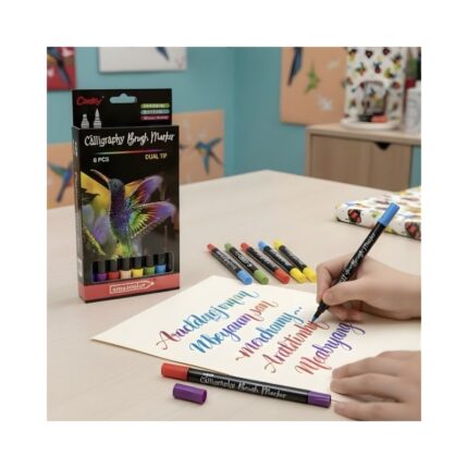 Double Tip Calligraphy Pen No. 2025027 ( 8 Pcs )