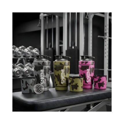 Gym Shaker (Steel) With Compartment Ctn No. 2500 No. 001