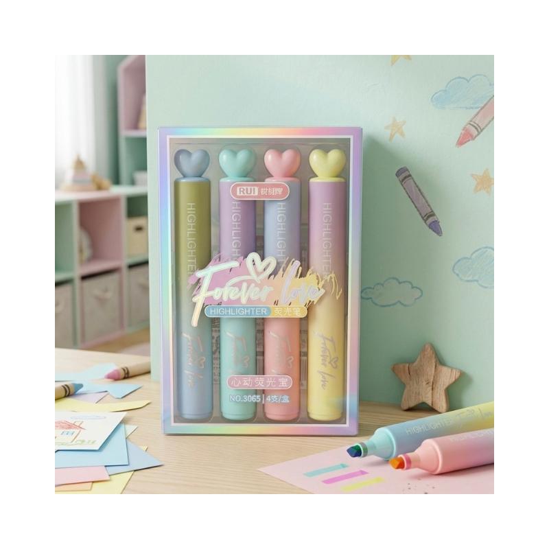 1 Single Tip Highlighter No. 3065/80 ( 4 Color Highlighter ) - Image 1